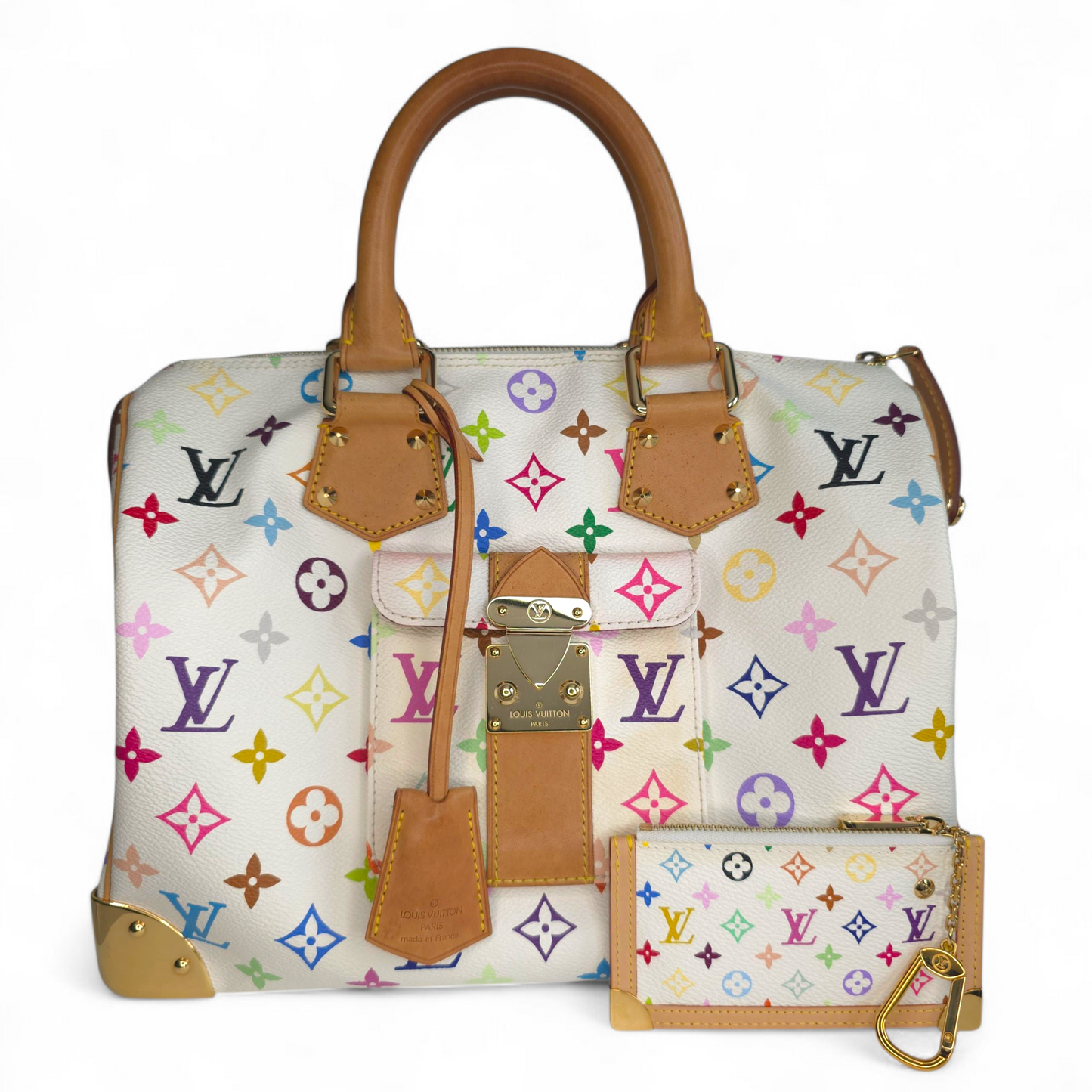 Y2K Speedy 30 Multicolor Monogram White-Louis Vuitton-Reluxe Vault