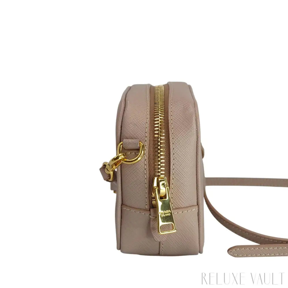 Saffiano Mini Camera Crossbody Bag
