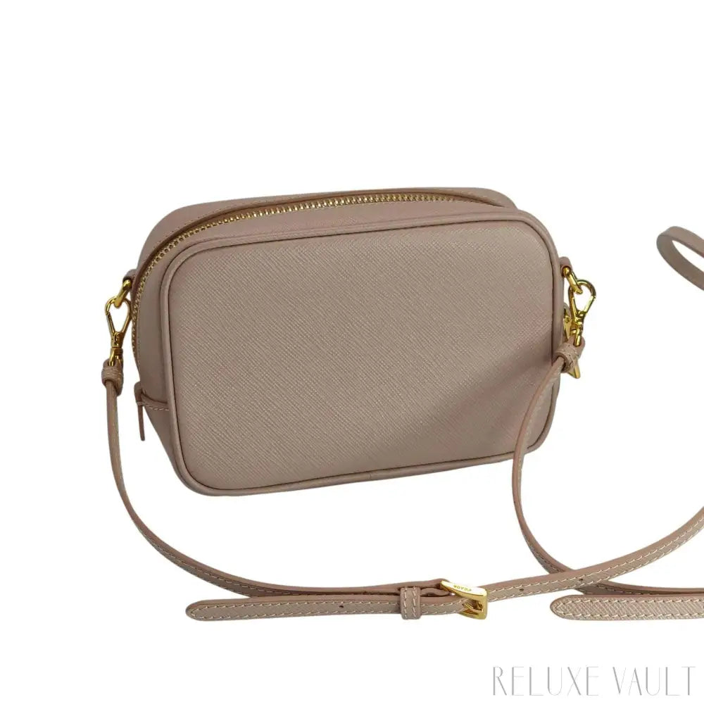 Saffiano Mini Camera Crossbody Bag