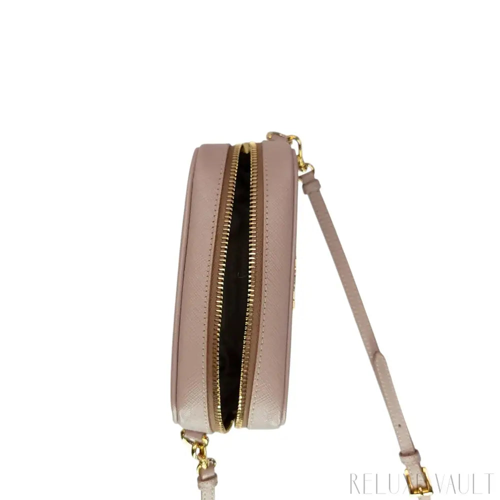 Saffiano Mini Camera Crossbody Bag