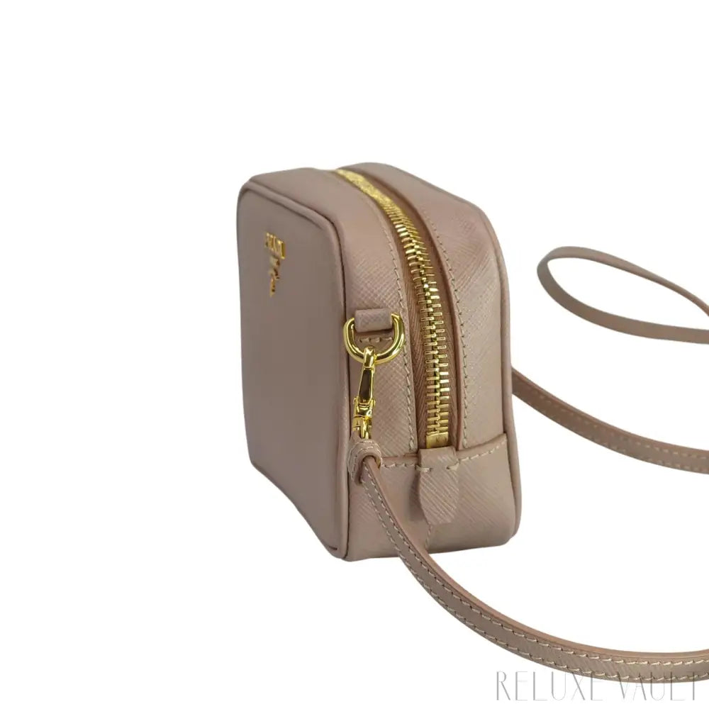 Saffiano Mini Camera Crossbody Bag