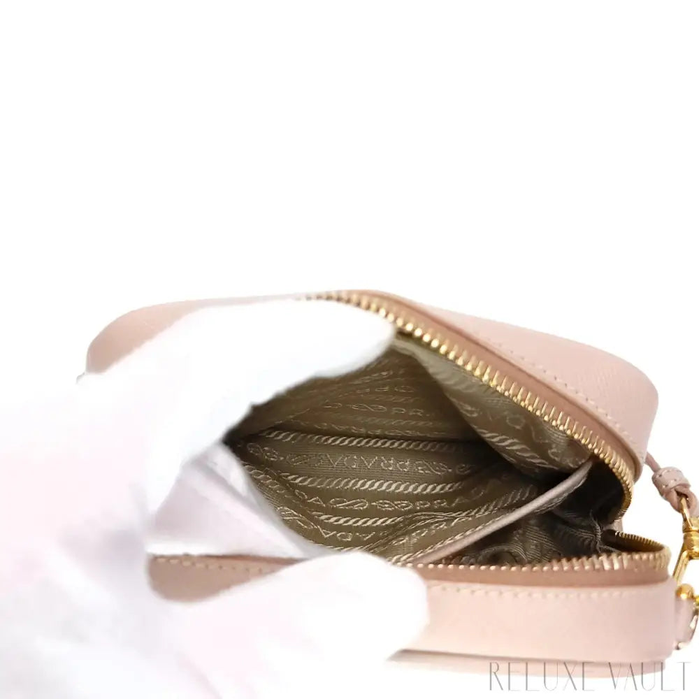 Saffiano Mini Camera Crossbody Bag