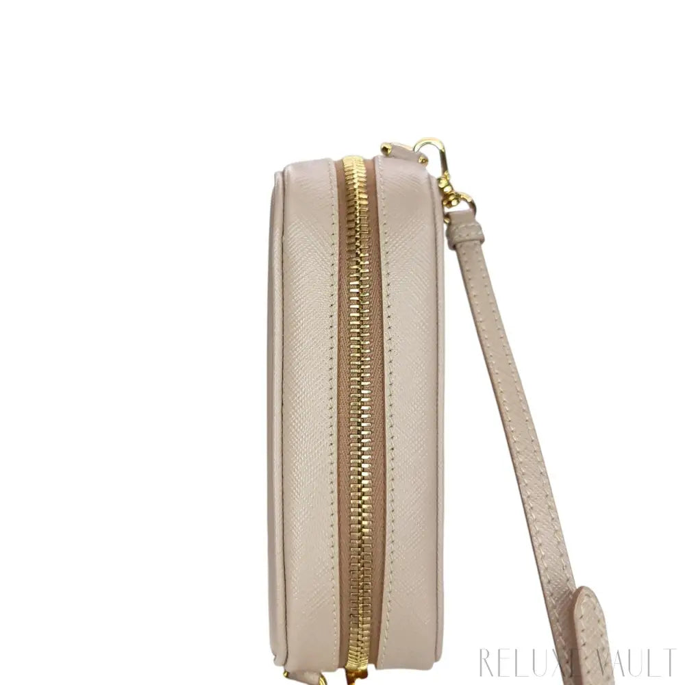 Saffiano Mini Camera Crossbody Bag