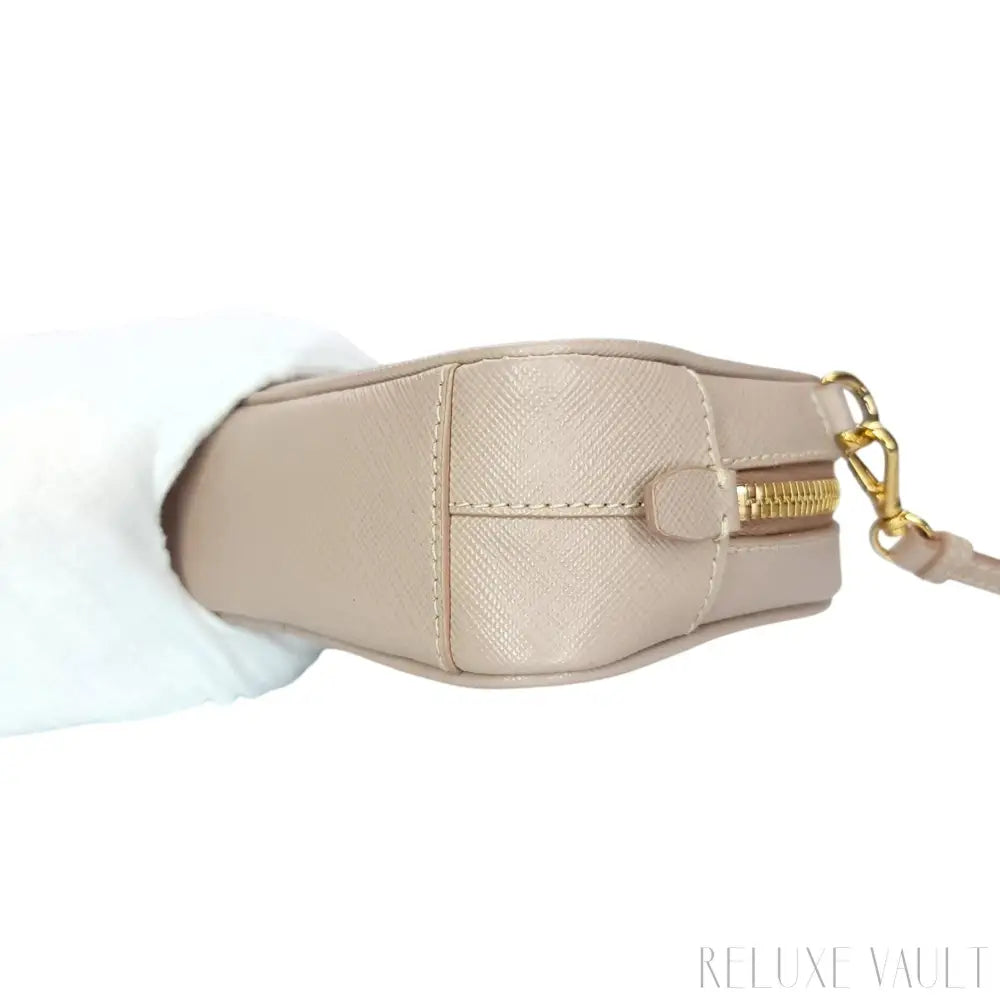 Saffiano Mini Camera Crossbody Bag