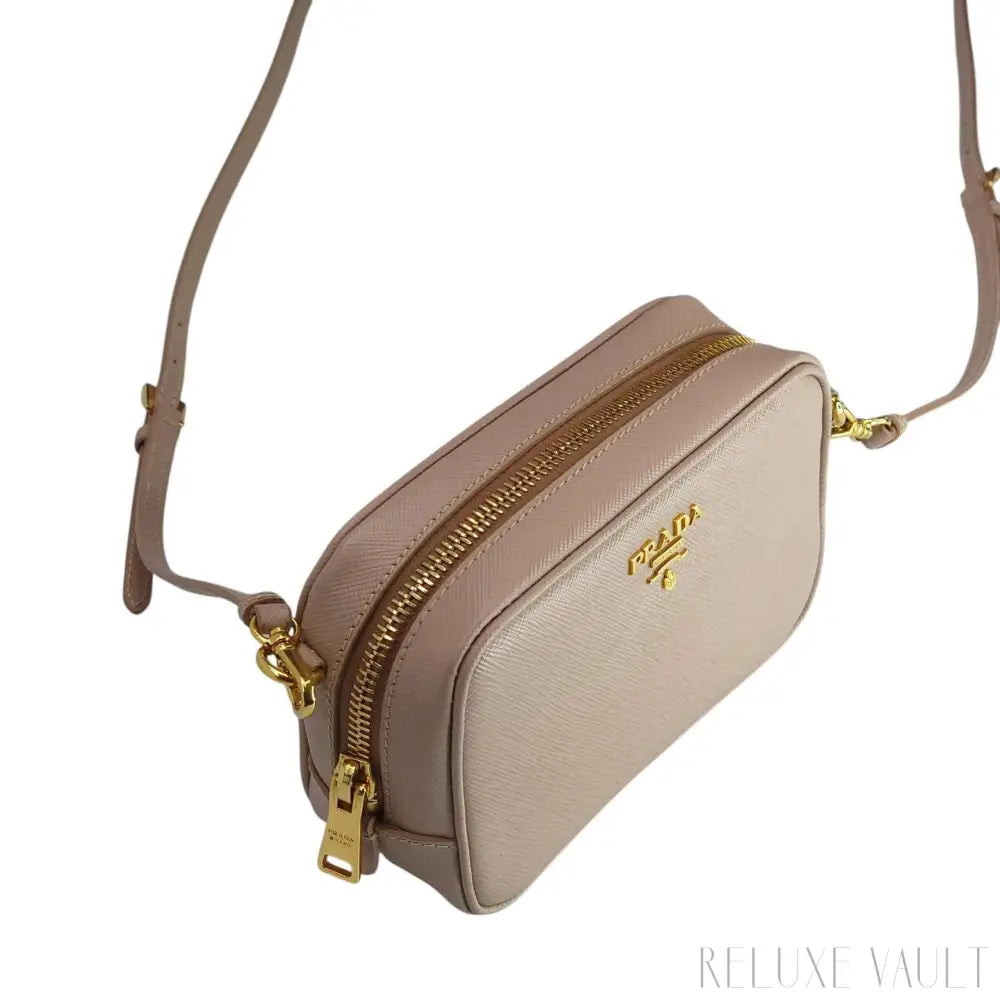 Saffiano Mini Camera Crossbody Bag