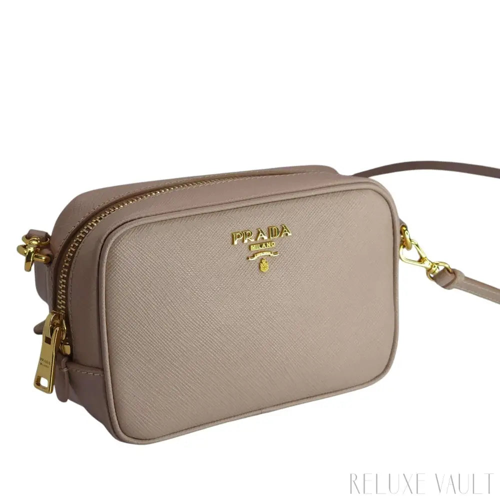 Saffiano Mini Camera Crossbody Bag