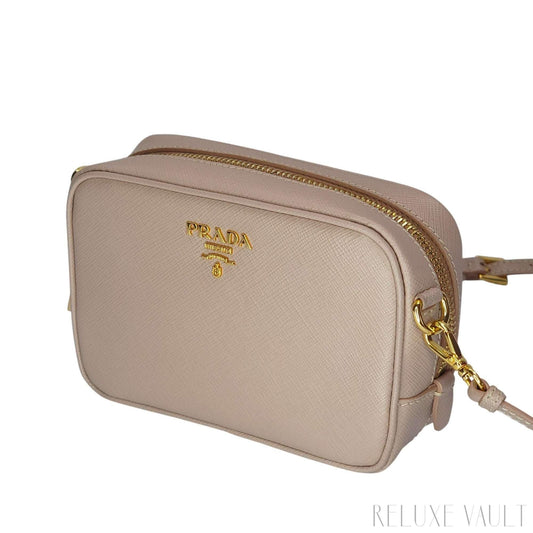 Saffiano Mini Camera Crossbody Bag