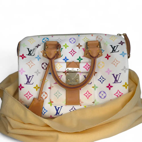 Load image 1 in gallery view. Y2K Speedy 30 Multicolor Monogram White-Louis Vuitton-Reluxe Vault