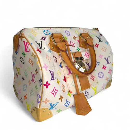 Load image 1 in gallery view. Y2K Speedy 30 Multicolor Monogram White-Louis Vuitton-Reluxe Vault