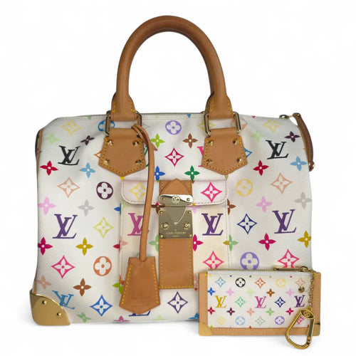 Load image 1 in gallery view. Y2K Speedy 30 Multicolor Monogram White-Louis Vuitton-Reluxe Vault
