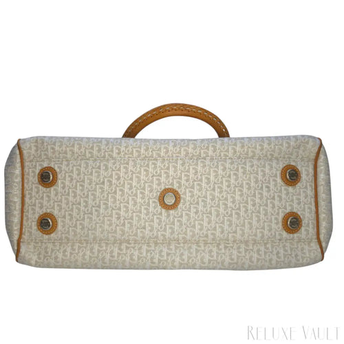 Load image 1 in gallery view. Vintage Large Diorissimo Trotter Canvas My Dior Frame Pocket handbag
