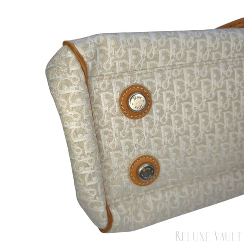 Load image 1 in gallery view. Vintage Large Diorissimo Trotter Canvas My Dior Frame Pocket handbag