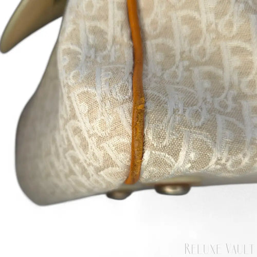 Load image 1 in gallery view. Vintage Large Diorissimo Trotter Canvas My Dior Frame Pocket handbag