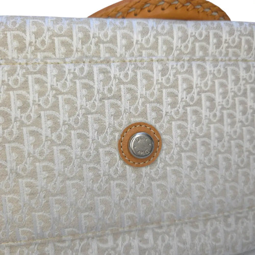 Load image 1 in gallery view. Vintage Large Diorissimo Trotter Canvas My Dior Frame Pocket handbag